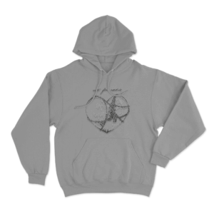 Chain Heart Unisex Hoodie Grey