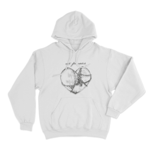 Chain Heart Unisex Hoodie White