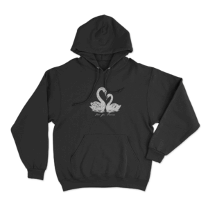 Swan Lovers Unisex Hoodie Black
