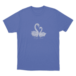 Swan Lovers Unisex T Shirt Blue